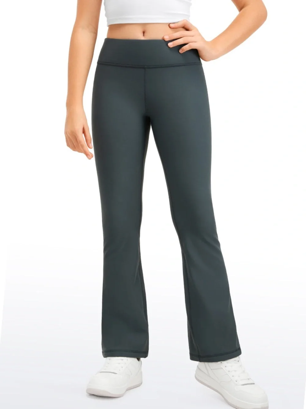 CRZ YOGA Thermal Fleece Lined Soft Girls Flare Leggings Bundle of 2- Sz L / 12yr